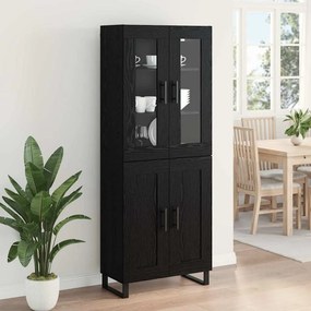 vidaXL Highboard 2 pcs Μαύρη Οξυά 69,5 x 34 x 180 εκ.