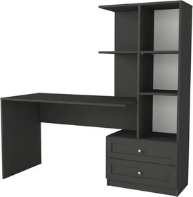 Γραφείο εργασίας Mantra Megapap χρώμα ανθρακί 150x60x152εκ.