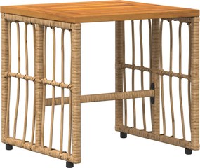 vidaXL Σετ Εξωτερικών Επίπλων 5 pcs Φυσικό και Κρέμα Λευκό