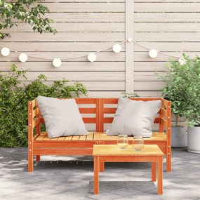 vidaXL Corner Sofa 2 τμχ. Solid Pine Wood Κερί Παλαίωσης Single Unit
