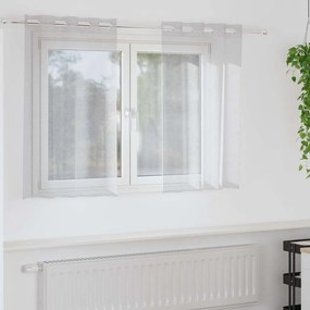vidaXL Κουρτίνα βυσσινί 2 pcs Ανοιχτό γκρι 140 x 140 cm Πολυεστέρας