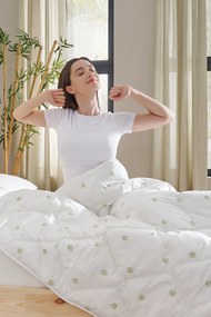 Stewehome Μαξιλάρι από μπαμπού σετ 2 τεμαχίων Λευκό 50x70 cm