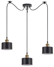 Φωτιστικό Οροφής Adept 77-8762 40x40x300cm 3xE27 60W Black-Gold Homelighting