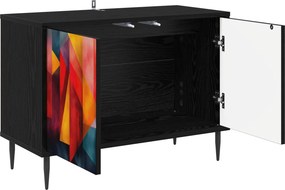 vidaXL Ντουλάπι TV HEESCH 69 x 33 x 50,5 εκ. Μαύρη Δρυς