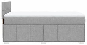 ΚΡΕΒΑΤΙ BOXSPRING ΜΕ ΣΤΡΩΜΑ ΑΝΟΙΧΤΟ ΓΚΡΙ 100X200 ΕΚ. ΥΦΑΣΜΑΤΙΝΟ 3289279