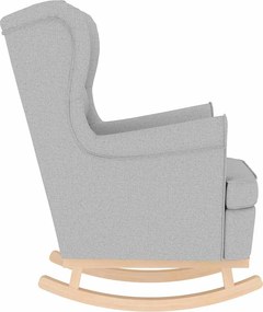 vidaXL Κουνιστή καρέκλα Cloud Grey 74x90x102 cm Ύφασμα