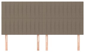 vidaXL Κεφαλάρι Κρεβατιού Μπεζ 180x5x118/128 εκ. Ύφασμα