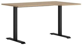 Τραπέζι γραφείου Boston CU131, 76x140x90cm, 31 kg, Artisan βελανιδιά, Μαύρο | Epipla1.gr