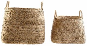 Σετ Καλαθιών DKD Home Decor 44 x 44 x 45 cm Φυσικό Καφέ Boho