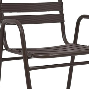 Καρέκλα 004 Fylliana Μεταλλική Καφέ 53x58x78 εκ. 53x58x78 εκ.