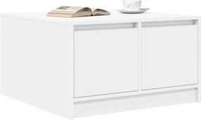 vidaXL Τραπεζάκι σαλονιού με συρτάρια Λευκό 70,5x70x40 εκ.