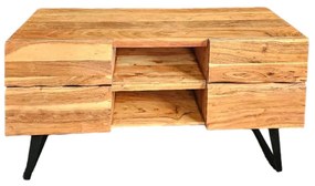 Έπιπλο τηλεόρασης Dervie φυσικό μασίφ ξύλο ακακίας 130x43.5x66.5εκ Υλικό: ACACIA WOOD 113-000038