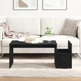 vidaXL Τραπεζάκι καφέ Μαύρο Δρυς 90x45x35 εκ. Από ξύλο