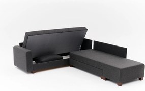Corner Sofa-Bed Aly Right - Anthracite Anthracite
