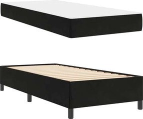 vidaXL Σκελετός Κρεβατιού με στρώμα Μαύρο 100 x 200 cm ύφασμα