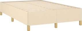 vidaXL Κρεβάτι Boxspring με Στρώμα Κρεμ 120x190 εκ. Υφασμάτινο