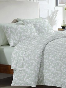 Σετ Σεντόνια Menta Εμπριμέ 340 Aqua Υπέρδιπλο (220x250)
