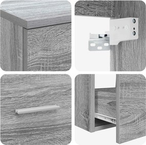 vidaXL Σετ Επίπλων Μπάνιου 2 pcs Γκρι Sonoma Επεξεργασμένο Ξύλο