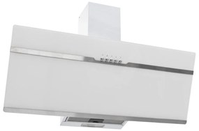 vidaXL Απορροφητήρας Τοίχου RGB LED 90 εκ. Ανοξ. Ατσάλι & Ψημένο Γυαλί