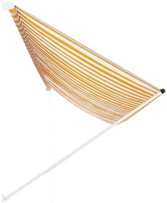 vidaXL Τέντα Συρόμενη Κίτρινο / Λευκό 400 x 150 εκ.