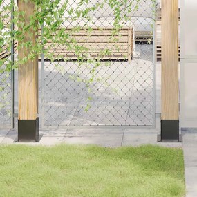 vidaXL Βάσεις στύλων τετράγωνες 12 τεμάχια Χάλυβας με επικάλυψη σκόνης