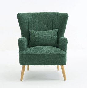Πολυθρόνα Μπουκλέ (79x76.5x95.5) Spitishop Embrace Green/Natural