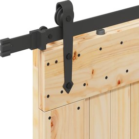 vidaXL Συρόμενη Πόρτα NARVIK Φυσικό και Μαύρο 80 x 210 εκ (152,5 εκ)