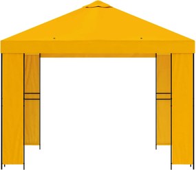 vidaXL Κιόσκι 3 x 3 m Κίτρινο Πολυεστέρας και Χάλυβας 190 gsm