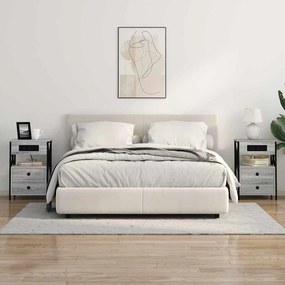 vidaXL Κομοδίνο Γκρι sonoma 40 x 31 x 60 εκ. Επεξεργασμένο ξύλο