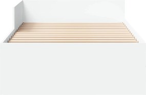 vidaXL Κρεβάτι με Κεφαλάρι Λευκό 80 x 200 cm Επεξεργασμένο Ξύλο