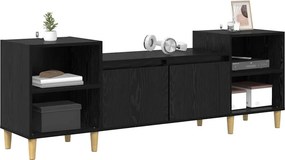 vidaXL Ντουλάπι TV 160 x 35 x 55 εκ. Μαύρη Οξυά Επεξεργασμένο Ξύλο