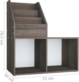 vidaXL Παιδική Ραφιέρα Περ. Γκρι/Sonoma Δρυς 71x30x78,5 εκ Επεξ. Ξύλο
