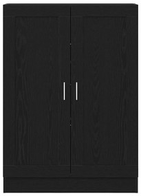 vidaXL Βιβλιοθήκη Μαύρη δρυς 82.5 x 30.5 x 115 εκ. Επεξεργασμένο ξύλο