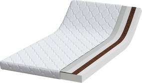 vidaXL Στρώμα Λευκό 90 x 200 cm Ζακάρ ύφασμα