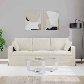 vidaXL Καναπές Κρεμ 198 x 78 x 80 εκ Βελούδο