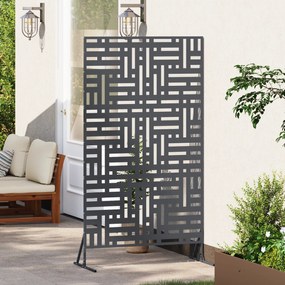 vidaXL Προστατευτική Οθόνη Ανθρακί 100x50x180 εκ. Χάλυβας