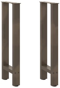 vidaXL Πόδια Κονσόλας 2 τεμ. από Φυσικό Ατσάλι 28x(72-73) εκ. Ατσάλι