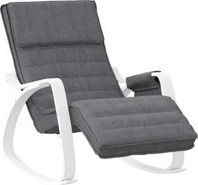 vidaXL Κουνιστή Πολυθρόνα Σκούρο Γκρι Υφασμάτινη