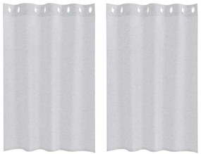 vidaXL Κουρτίνες με κουρτίνες 2 pcs Ανοιχτό γκρι 140x140εκ Πολυεστέρας