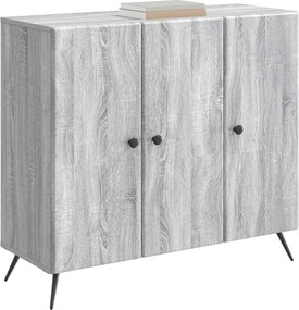 vidaXL Πλαϊνό γραφείο Γκρι Sonoma 89 x 34,5 x 80 εκ Επεξεργασμένο Ξύλο