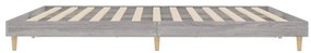 vidaXL Πλαίσιο Κρεβατιού Γκρι Sonoma 200x200 εκ. Επεξεργασμένο Ξύλο