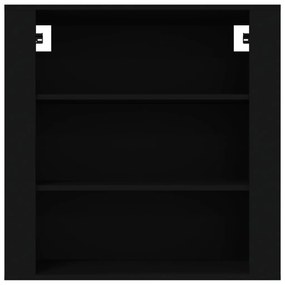 vidaXL Ντουλάπι Τοίχου Μαύρο 80x33x80 εκ. Επεξεργασμένο Ξύλο