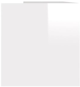 vidaXL Έπιπλο Δίσκων Βινυλίου Γυαλ. Λευκό 71x34x36 εκ. Επεξεργ. Ξύλο