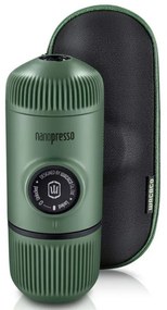 Φορητή μηχανή εσπρέσο Wacaco Nanopresso Moss Green, 18bar, 80 ml, Για αλεσμένο καφέ, Δεν απαιτείται φόρτιση και μπαταρίες, Θήκη, Πράσινο