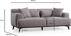 2-Seat Sofa Jaguar 2 - Brown, Grey Brown
Grey