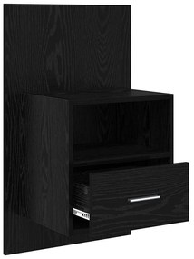 vidaXL Ντουλάπι κρεβατιού 2 pcs Μαύρη δρυς 48.5 x 32.5 x 80 εκ