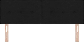 vidaXL LED κεφαλάρι με φώτα λωρίδας LED Μαύρο 144 cm Πολυεστέρας