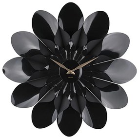 Ρολόι Τοίχου KA5731BK Flower Black Karlsson Πλαστικό