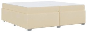vidaXL Σκελετός Κρεβατιού Κρεμ 200 x 200 cm ύφασμα