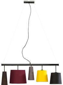 Φωτιστικό Οροφής Parecchi Colore Πολύχρωμο 100x30x30εκ - Μαύρο
